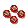 Transparent Plating Acrylic Beads X-OACR-L013-034A-3