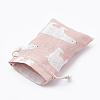 Polycotton(Polyester Cotton) Packing Pouches Drawstring Bags X-ABAG-T006-A20-4