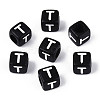 Initial Acrylic Horizontal Hole Beads X-OACR-ZX006-35T-1