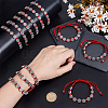 24Pcs Alloy Oval with St. Benedict & Cross Beads Bracelets BJEW-GO0001-23-3