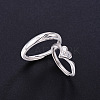 SHEGRACE Awesome Rhodium Plated 925 Sterling Silver Couple Rings JR373A-3