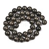 Natural Pyrite Beads Strands G-P303-01-8mm-16-3