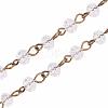 Handmade Glass Faceted Rondelle Beads Chains AJEW-PH00498-01-4