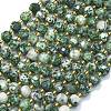 Natural Green Spot Jasper Beads Strands G-K389-E64-01-1