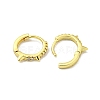 Brass Micro Pave Cubic Zirconia Hoop Earring EJEW-C088-07A-G-2