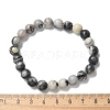 Natural Netstone Bead Stretch Bracelets X-BJEW-K212-B-021-4