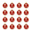 Golden Plated Alloy Enamel Charms ENAM-S118-03Y-2
