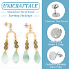 Unicraftale 40Pcs 2 Colors 304 Stainless Steel Stud Earring Findings STAS-UN0056-08-5