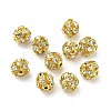 10mm Brass Crystal Rhinestone Beads KK-S519-01C-02G-2