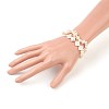 White Shell Chip Beads Stretch Bracelets BJEW-JB03983-01-3