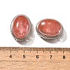 Synthetic Cherry Quartz Glass Multi-Strand Links KK-M304-02P-17-3