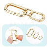 SUNNYCLUE 6Pcs 3 Style Brass Spring Gate Rings DIY-SC0019-62-5