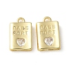 Rack Plating Brass Micro Pave Cubic Zirconia Pendants KK-P290-55G-1