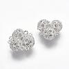 Alloy Rhinestone Magnetic Clasps with Loops RB-H116-3-S-1-1