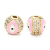 Brass Micro Pave Cubic Zirconia Beads ZIRC-A019-16G-B-2
