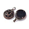Synthetic Blue Goldstone Pendants G-A241-02R-17-2