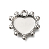 304 Stainless Steel Pendant Cabochon Settings STAS-H225-08P-1