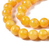 Natural Dyed Yellow Jade Gemstone Bead Strands G-R271-10mm-Y07-3