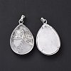 Natural Quartz Crystal Pendants G-G900-01P-16-3