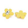 Crystal Rhinestone Flower Stud Earrings with 925 Sterling Silver Pins for Women MACR-275-035B-3