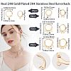 CREATCABIN 50Pcs 4 Style Rack Plating Brass & 304 Stainless Steel Leverback Earring Findings DIY-CN0002-53-2