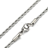 Tarnish Resistant 304 Stainless Steel Necklaces Unisex Rope Chain Necklaces NJEW-507L-10D-4