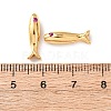 Brass Micro Pave Cubic Zirconia Beads KK-C157-46G-3