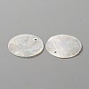 Natural Capiz Shell Pendants BSHE-WH0004-10A-1