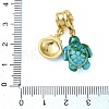 Brass Micro Pave Clear Cubic Zirconia Pendants KK-CBA74BF-13G-04-3
