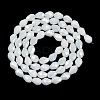 Opaque Solid Color Electroplate Glass Beads Strands EGLA-N013-P6mm-B02-2
