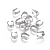 Tarnish Resistant 201 Stainless Steel Snap on Bails LS-STAS-F117-16P-6x12-3