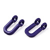 Rack Plating Spray Painted Alloy 2-Loop Link Pendants PALLOY-N176-01U-3