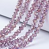 Electroplate Glass Beads Strands X-EGLA-A034-T8mm-B10-1