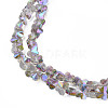 Electroplate Transparent Glass Beads Strands EGLA-N002-20A-D05-3