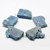 Electroplated Natural Druzy Crystal Beads Strands G-N0257-05-3