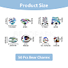 40Pcs 4 Style UV Plating Opaque Acrylic Beads SACR-DC0001-07-2
