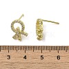 Rack Plating Brass & Cubic Zirconia Stud Earring Findings KK-G487-10G-3