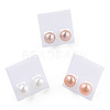 Natural Pearl Stud Earrings PEAR-N020-09B-2