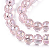 Electroplate Transparent Glass Beads Strands GLAA-T032-T4mm-AB10-2