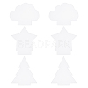 AHANDMAKER 6Pcs Christmas Tree & Star & Cloud Acrylic Board TACR-GA0001-03-2