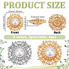 4Pcs 2 Colors 1-Hole Alloy Shank Buttons FIND-NB0006-76-2