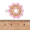Glass Seed Beaded Pendants PALLOY-MZ01411-01-3
