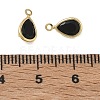 Brass Pave Cubic Zirconia Charms CU-CBABEB3-04G-01-3