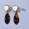 (Jewelry Parties Factory Sale)Teardrop Cellulose Acetate(Resin) Dangle Stud Earrings EJEW-JE03097-03-3