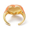 Brass Enamel Cuff Rings RJEW-P023-21G-4