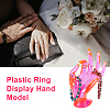 Plastic Ring Display Hand Model RDIS-WH0004-03B-6