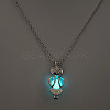 Alloy with Luminous Resin Bead Inside Pendant Necklaces for Women Men FS-WG4D5C2-01-1