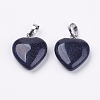 Synthetic Blue Goldstone Pendants G-G956-B11-FF-2