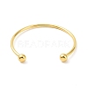 Screw End Ball 304 Stainless Steel Wire Open Cuff Bangle BJEW-F435-02G-2