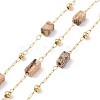Natural Picasso Jasper Rectangle Beaded Chains AJEW-SZ0002-42F-1
